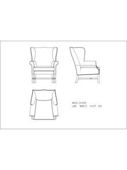 Halo Wing Leather Armchair, London Leather Cognac - view 2, London Leather Cognac