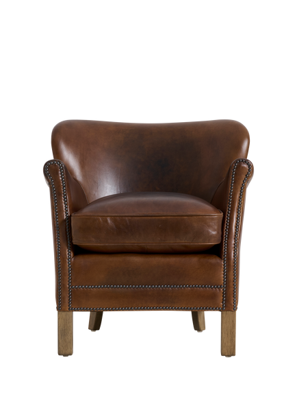 Halo Cosy Leather Armchair, London Leather Cognac, London Leather Cognac