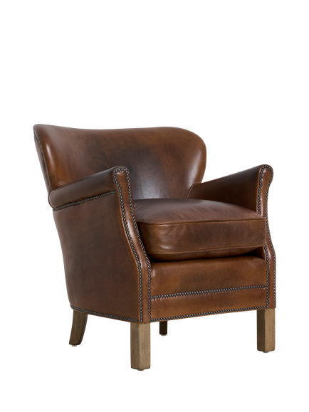 Halo Cosy Leather Armchair, London Leather Cognac - view 2, London Leather Cognac
