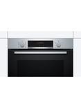 Bosch Series 4 HRS574BS0B Built In Electric Self Cleaning Single Oven with Steam Function, Stainless Steel