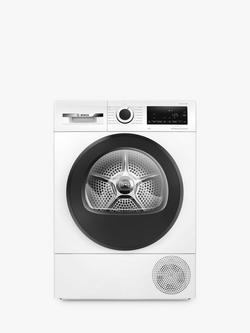 Bosch Series 6 WQG24509GB Heat Pump Tumble Dryer, 9kg Load, White, White