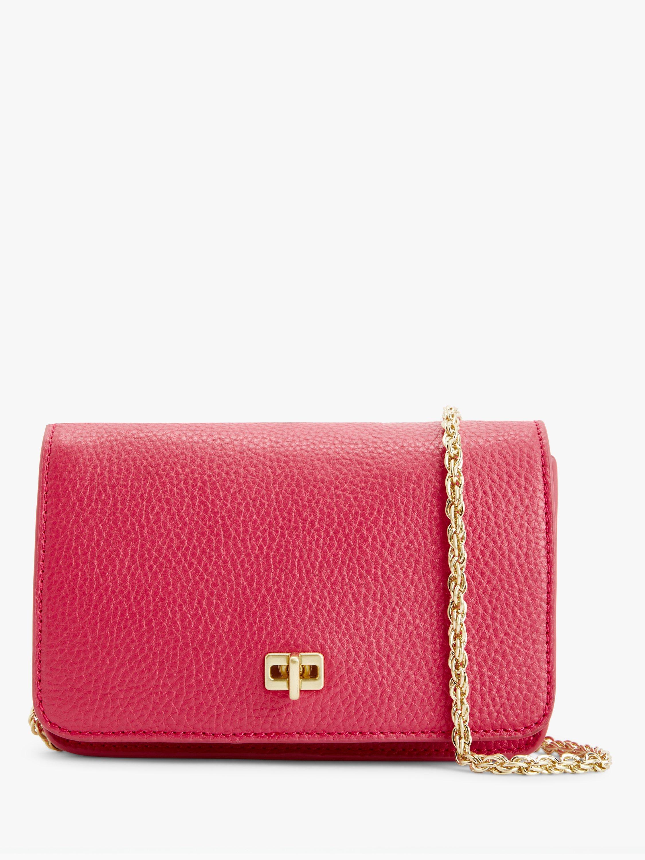 John Lewis Leather Mini Flap Over Lock Cross Body Bag