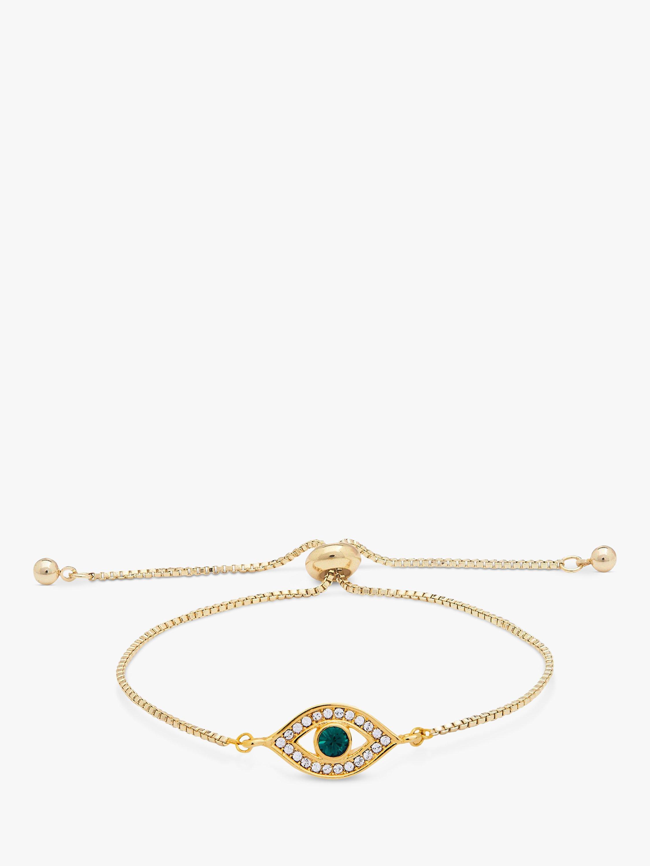 Product image 1 of 1, which shows Jon Richard Gold Plated Crystal Toggle Evil Eye Bracelet, Gold
