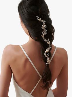 Jon Richard Star Pearl Hair Vine, Gold - view 2, Gold