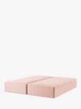 John Lewis Pocket Sprung Zip Link Divan Base, King Size, Cotton Effect Pink