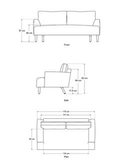 Swyft Model 05 Medium 2 Seater Sofa - view 2, Seaglass Linen