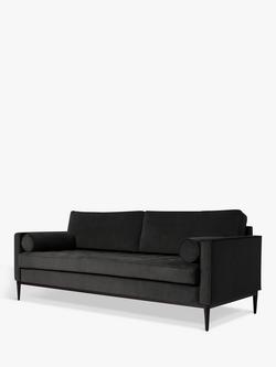 Swyft Model 02 Large 3 Seater Sofa, Velvet Charcoal