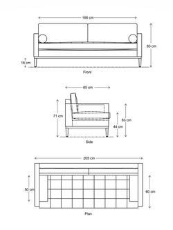 Swyft Model 02 Large 3 Seater Sofa - view 2, Velvet Mustard