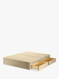 John Lewis Pocket Sprung 4 Drawer Storage Divan Base, Double, Putty