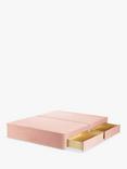 John Lewis Pocket Sprung 4 Drawer Storage Divan Base, King Size, Cotton Effect Pink