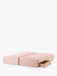 John Lewis Pocket Sprung 2 Drawer Divan Base, Emperor, Cotton Effect Pink