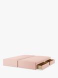 John Lewis Pocket Sprung 4 Drawer Zip Link Divan Base, King Size, Cotton Effect Pink
