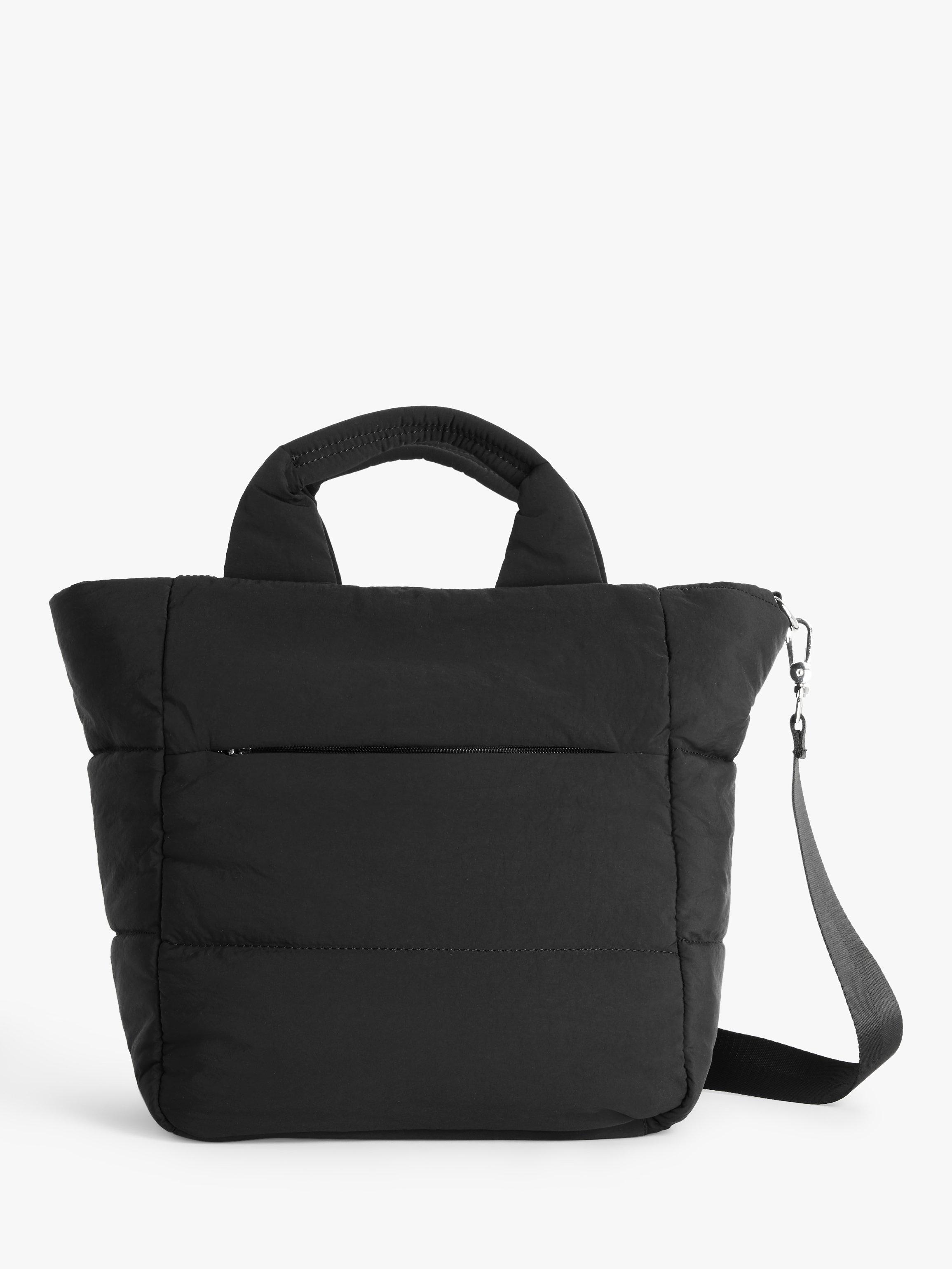 John Lewis ANYDAY Quilted Soft Tote Bag, Black