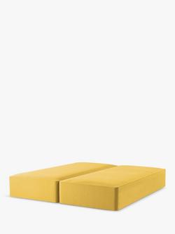 John Lewis Pocket Sprung Zip Link Divan Base, Super King Size, Mustard