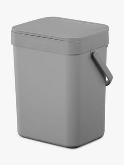 EKO Cupboard Food Waste Caddy, 5L, Grey, Grey