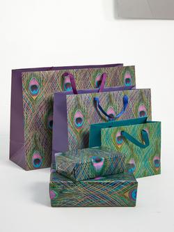 John Lewis Peacock Gift Bag - view 2, Multi