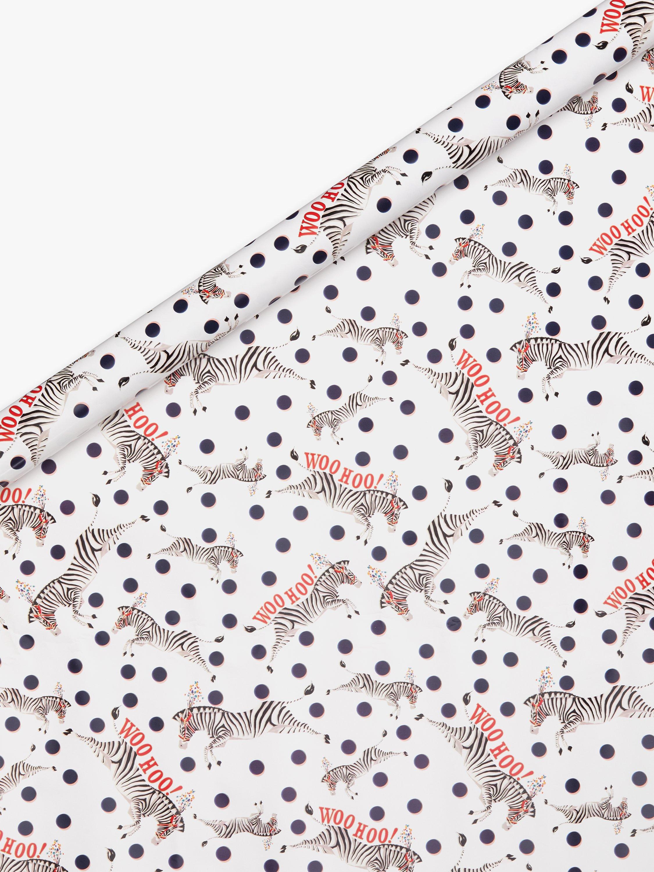 Yvonne Ellen Zebra Woohoo Wrapping Paper, 3m