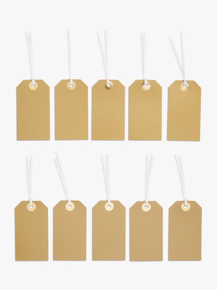 John Lewis Gift Tags, Pack of 10, Gold