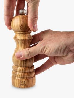 Peugeot Paris u'Select Manual Adjustable Olive Wood Pepper Mill, 18cm, Natural - view 2, Natural