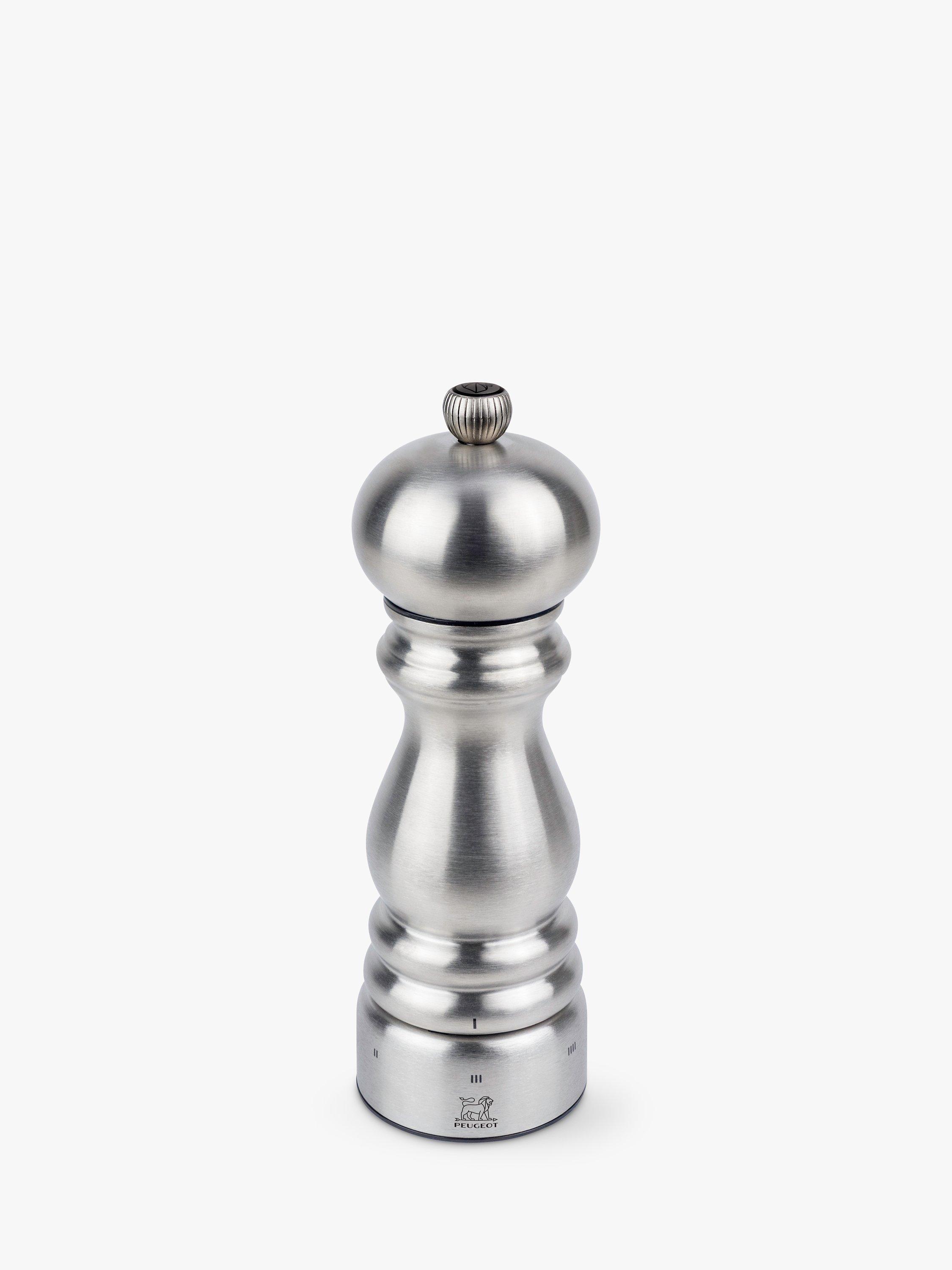 Peugeot Paris Chef u'Select Manual Adjustable Stainless Steel Pepper Mill, 18cm, Silver