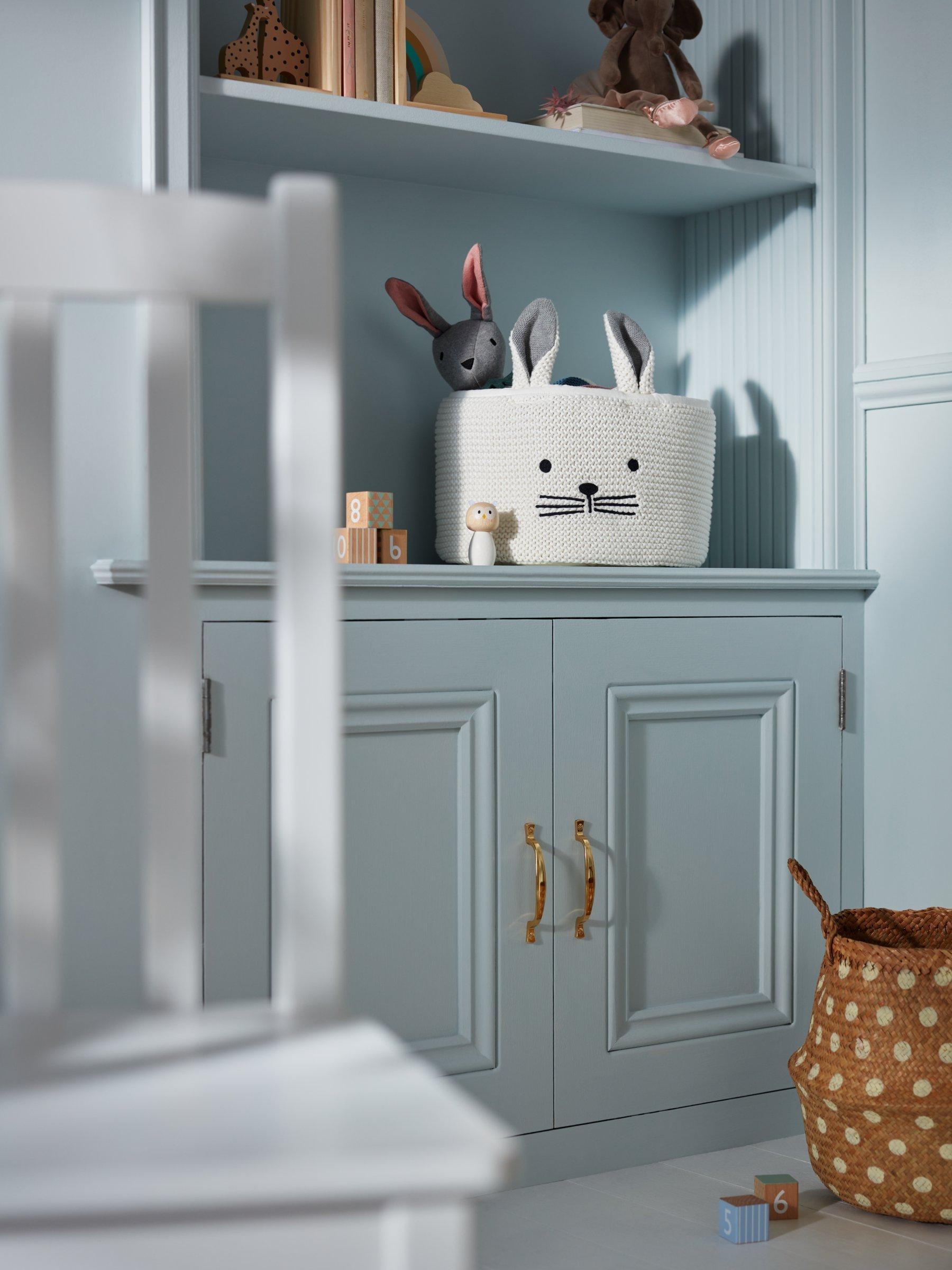 John Lewis Bunny Knitted Storage Basket, Off White