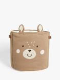 John Lewis Bear Knitted Storage Basket, Set of 2, Brown