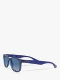 Ray-Ban Junior RJ9052S Unisex New Wayfarer Sunglasses, Transparent Blue/Blue Gradient