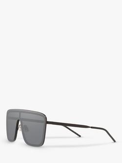 Yves Saint Laurent SL 364 Unisex Rectangular Sunglasses - view 2, Matte Black/Grey