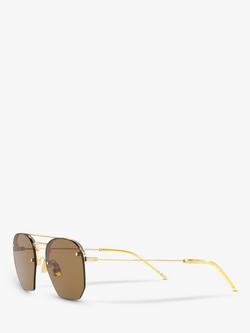 Yves Saint Laurent SL 422 Men's Round Sunglasses - view 2, Gold/Brown
