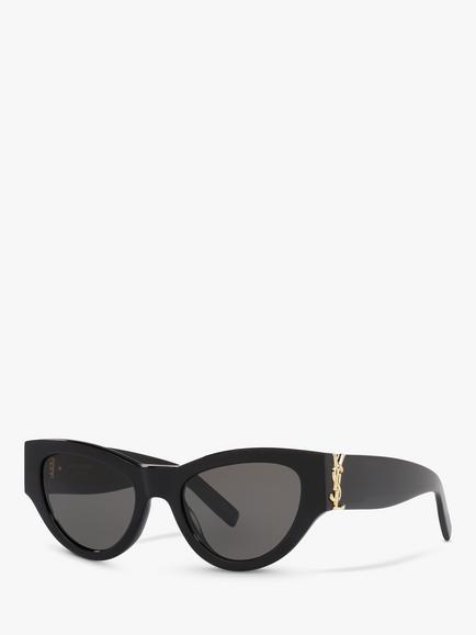 Yves Saint Laurent SL M94 Women's Cat's Eye Sunglasses, Black/Grey, Black/Grey
