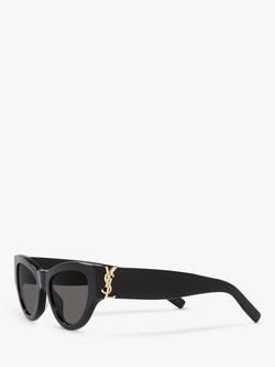 Yves Saint Laurent SL M94 Women's Cat's Eye Sunglasses, Black/Grey - view 2, Black/Grey