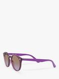 Ray-Ban Junior RJ9064S Round Sunglasses, Purple/Multi Gradient