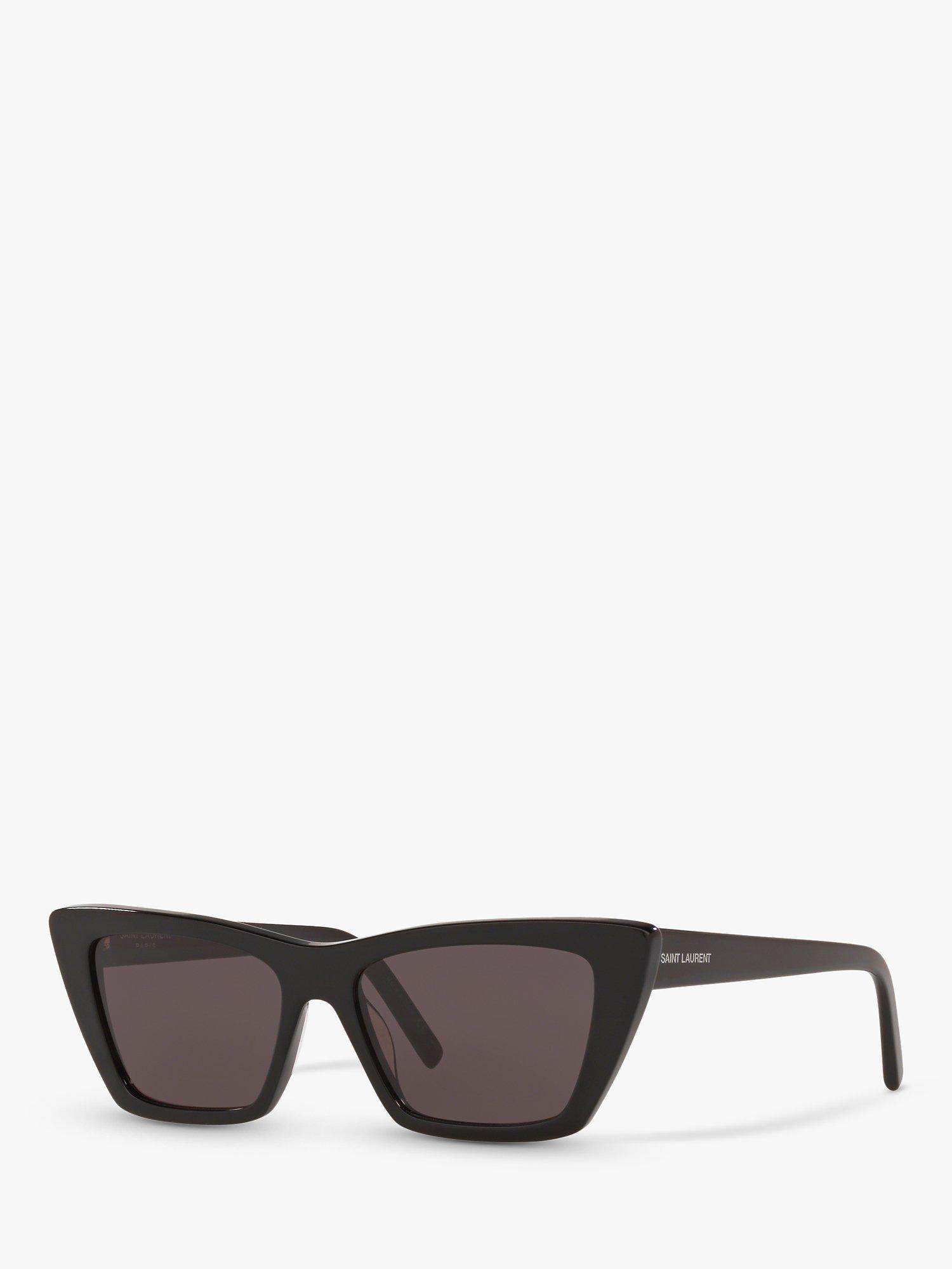 Product image 1 of 11, which shows Yves Saint Laurent SL 276 Women's Mica Cat's Eye Sunglasses, Black/Grey