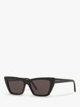 Yves Saint Laurent SL 276 Women's Mica Cat's Eye Sunglasses, Black/Grey