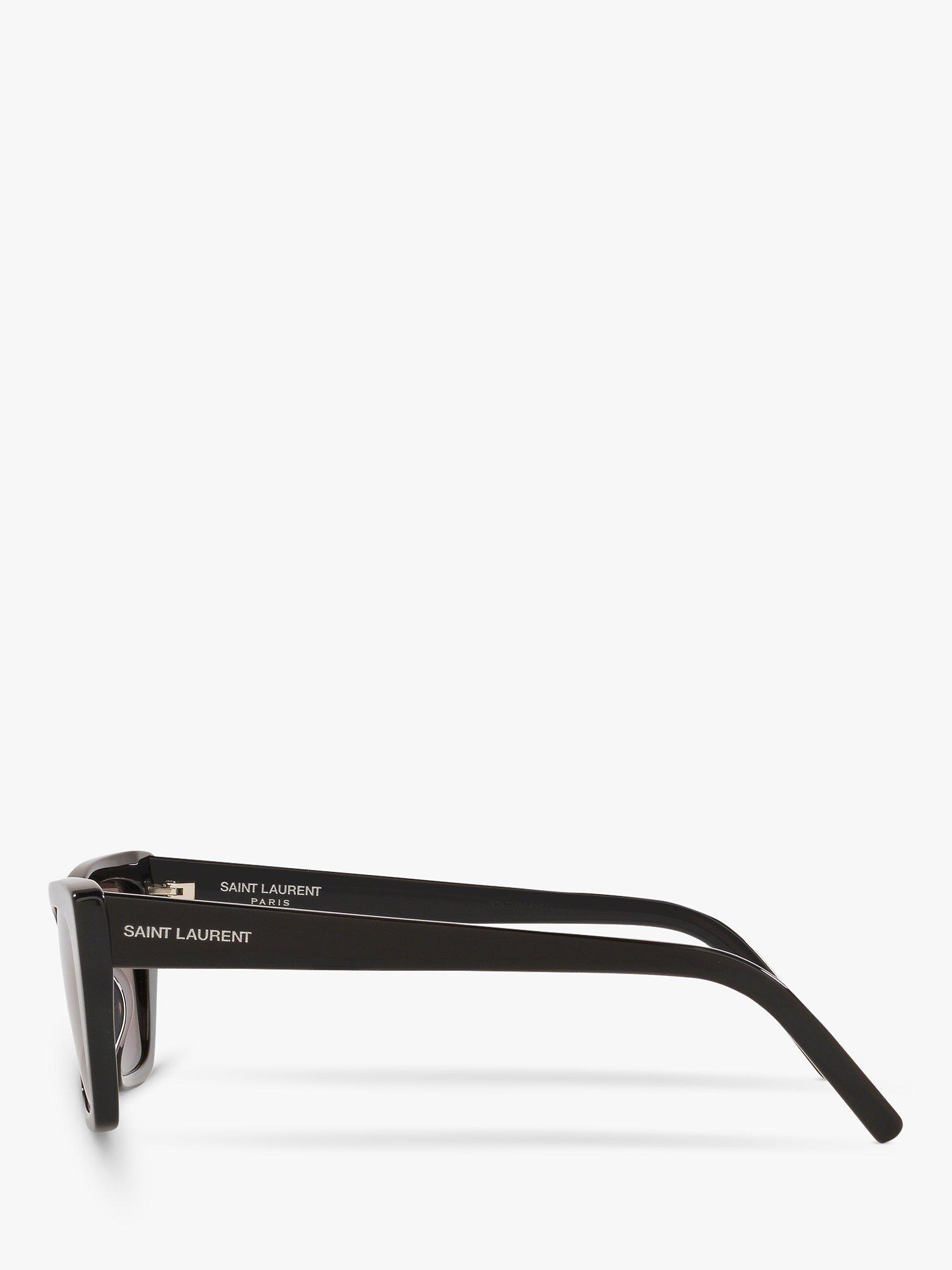 Product image 4 of 11, which shows Yves Saint Laurent SL 276 Women's Mica Cat's Eye Sunglasses, Black/Grey