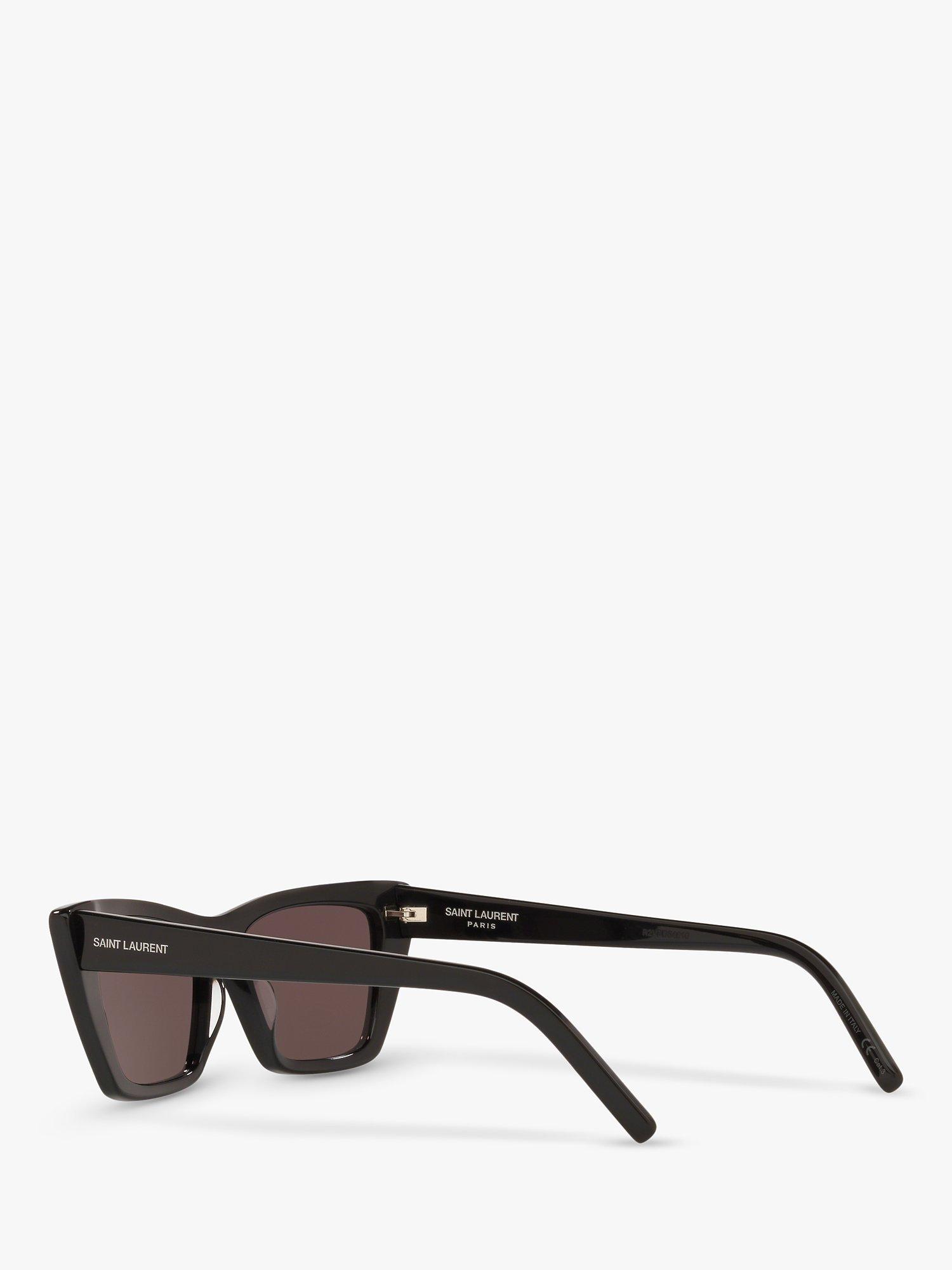 Product image 5 of 11, which shows Yves Saint Laurent SL 276 Women's Mica Cat's Eye Sunglasses, Black/Grey