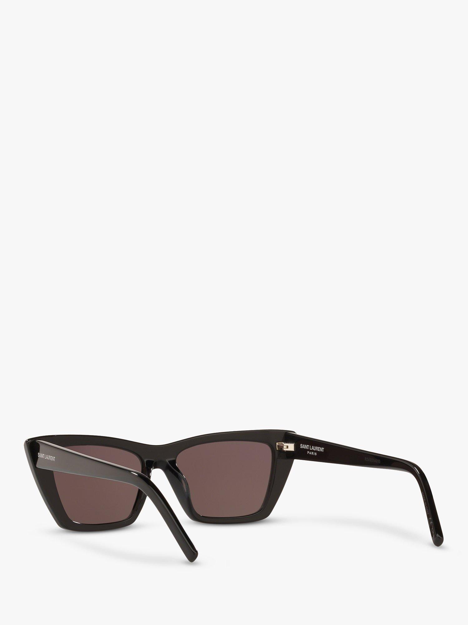 Product image 6 of 11, which shows Yves Saint Laurent SL 276 Women's Mica Cat's Eye Sunglasses, Black/Grey