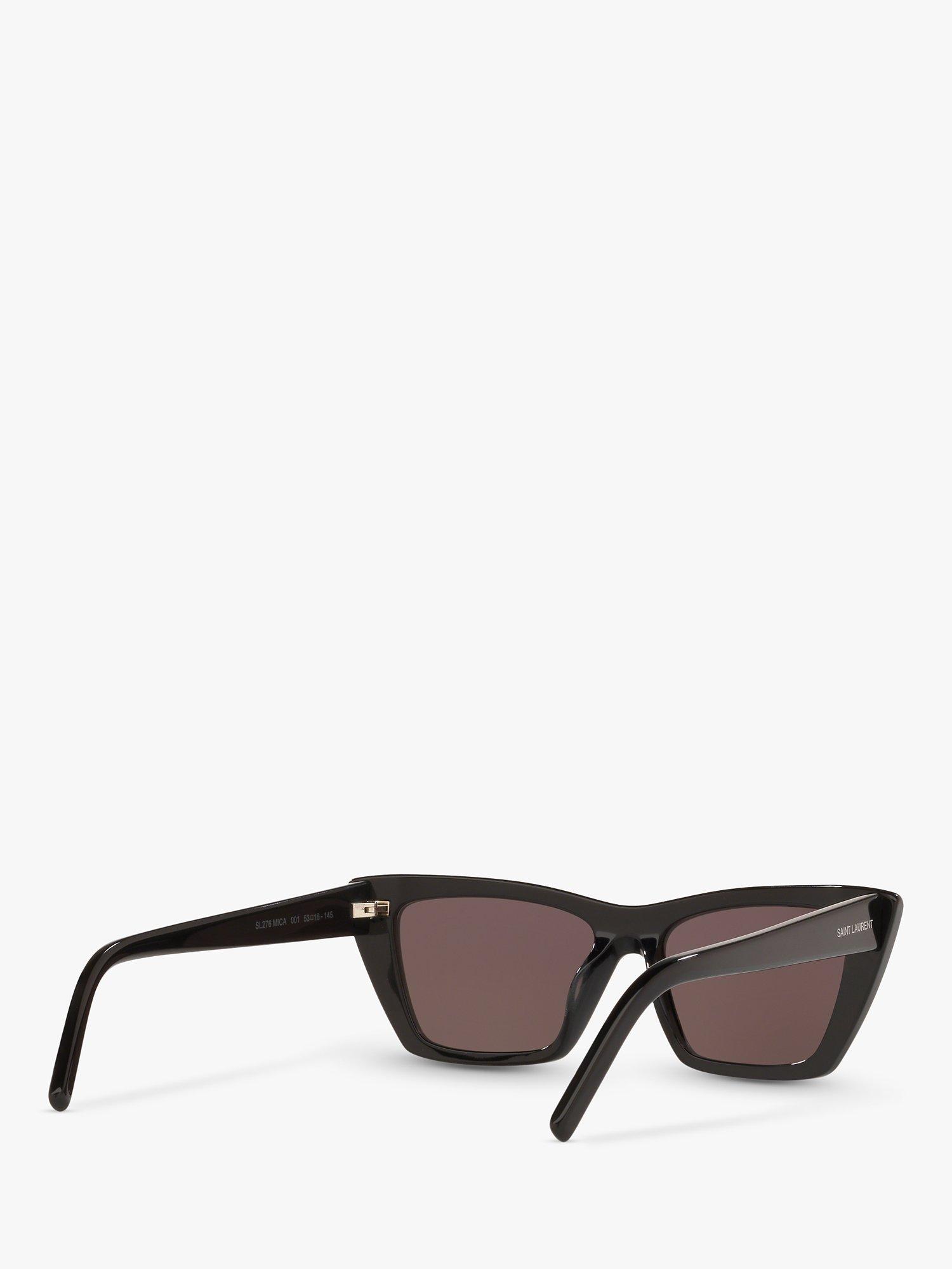 Product image 8 of 11, which shows Yves Saint Laurent SL 276 Women's Mica Cat's Eye Sunglasses, Black/Grey