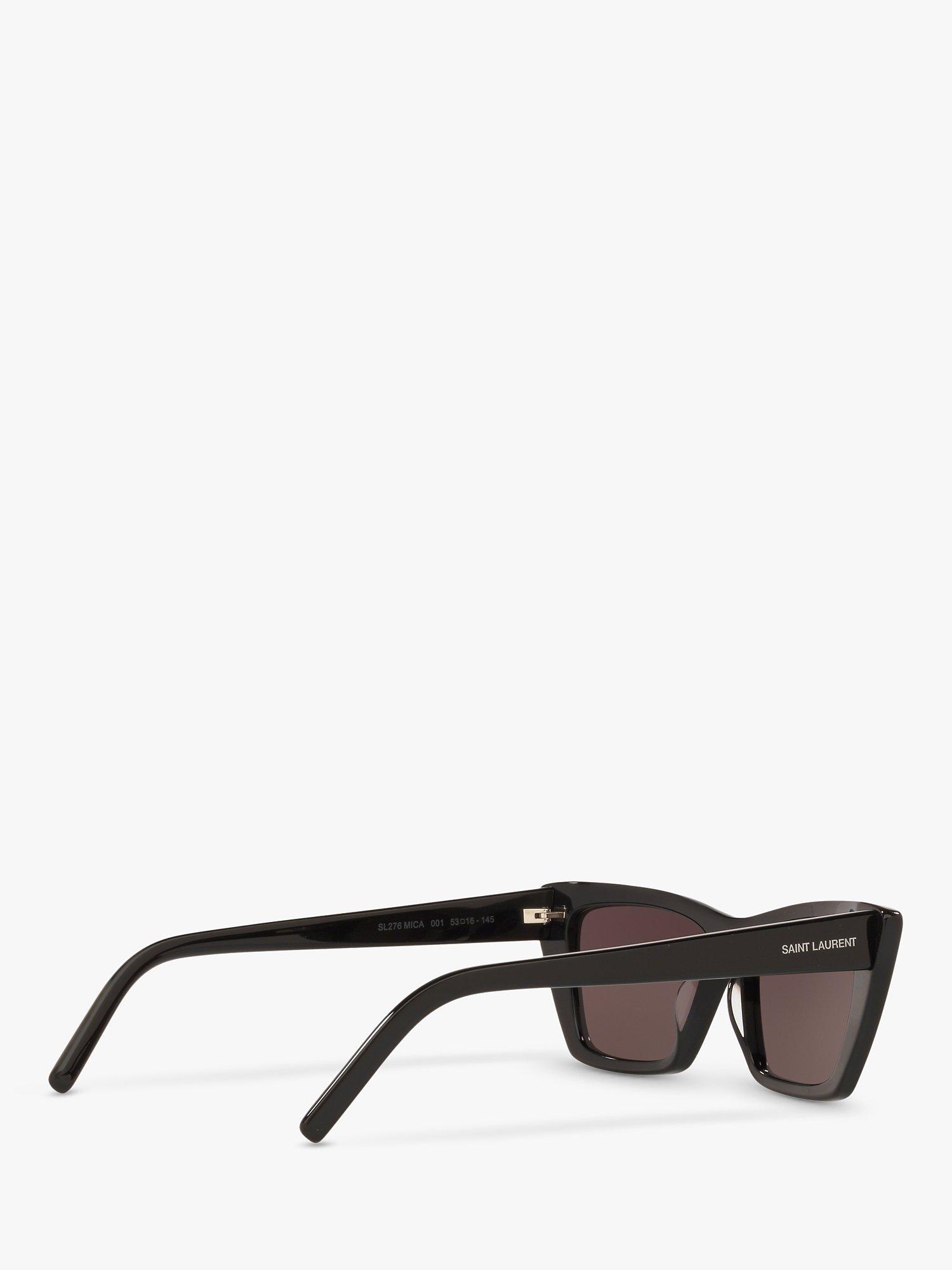Product image 9 of 11, which shows Yves Saint Laurent SL 276 Women's Mica Cat's Eye Sunglasses, Black/Grey