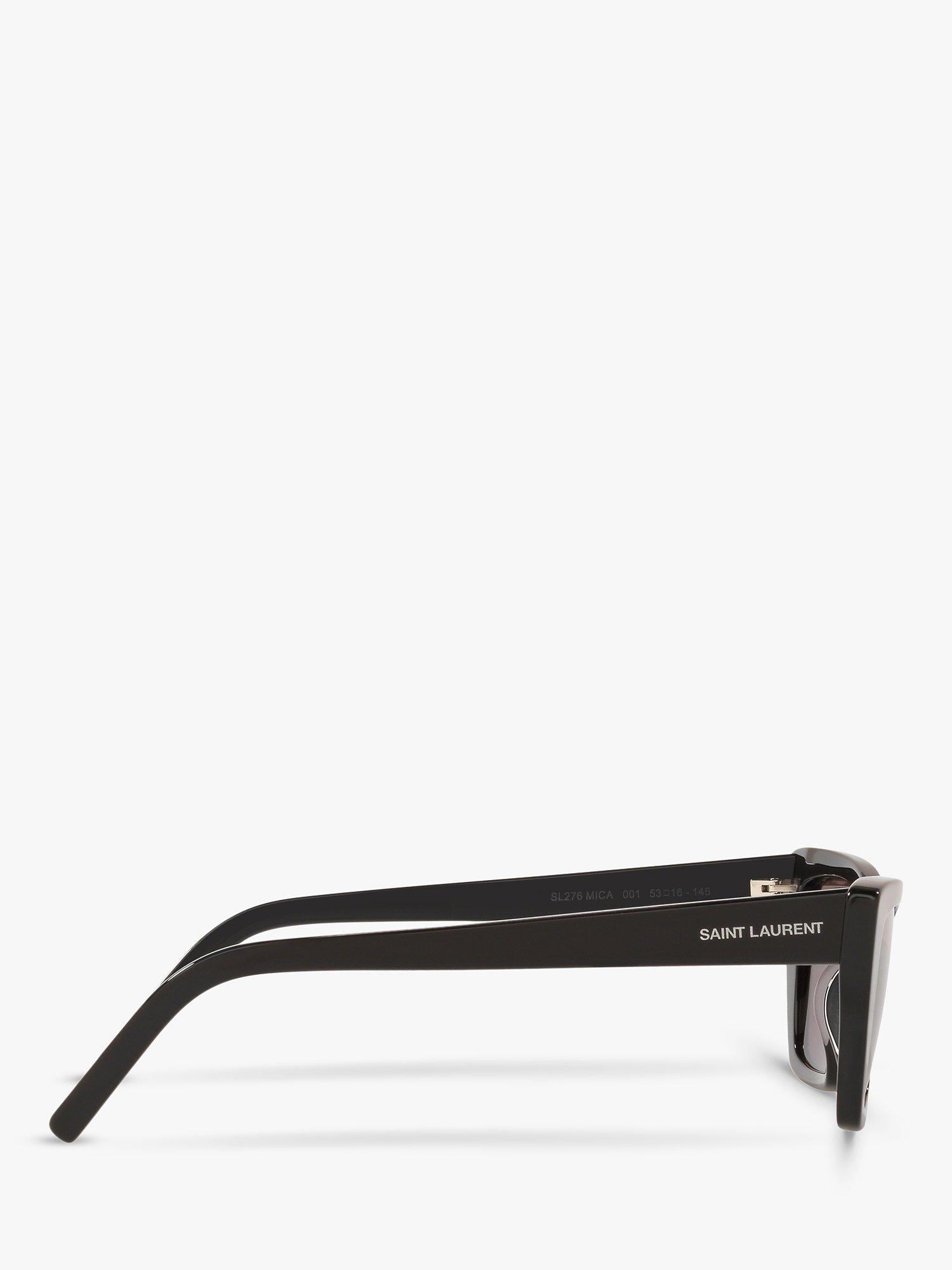 Product image 10 of 11, which shows Yves Saint Laurent SL 276 Women's Mica Cat's Eye Sunglasses, Black/Grey