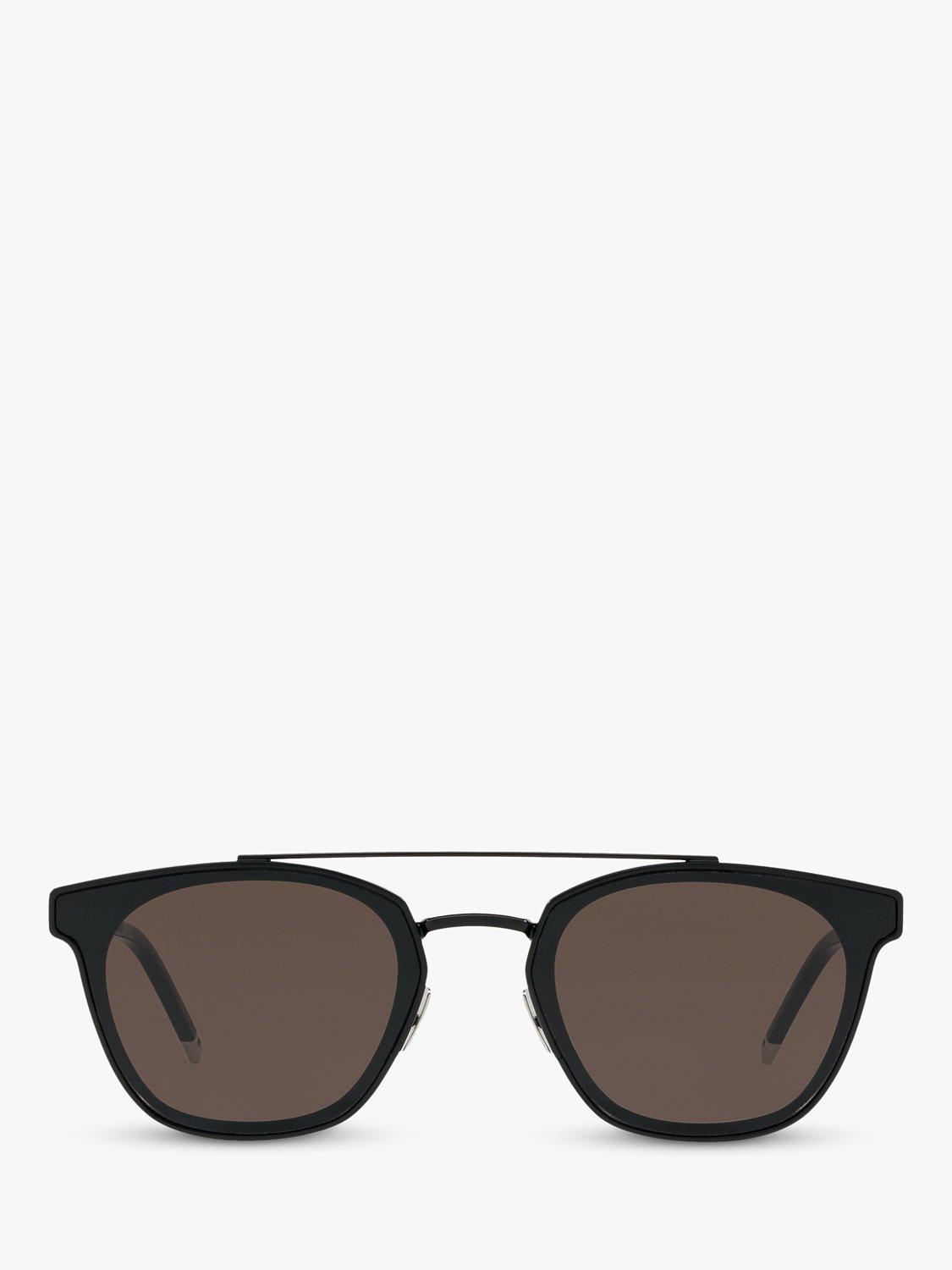 Product image 3 of 11, which shows Yves Saint Laurent SL 28 Unisex Metal Rectangular Sunglasses, Matte Black/Grey