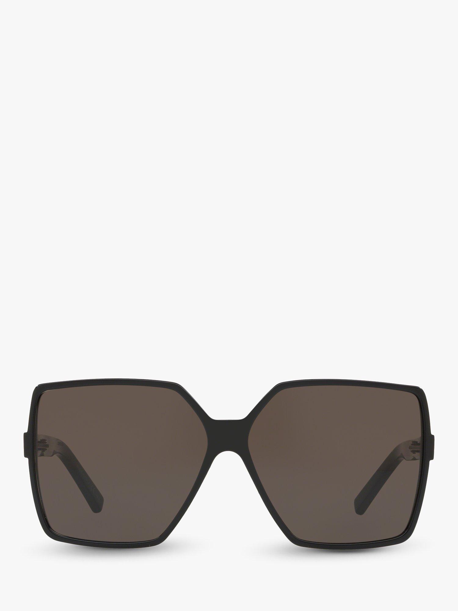 Product image 3 of 11, which shows Yves Saint Laurent SL 232 Women's Betty Square Sunglasses, Shiny Black/Grey
