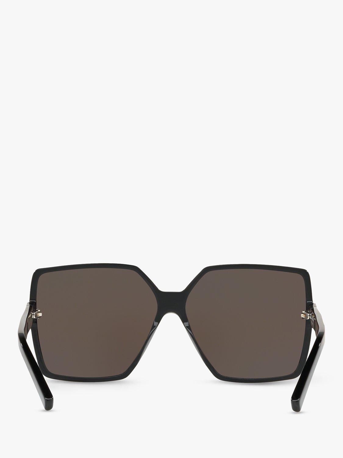 Product image 7 of 11, which shows Yves Saint Laurent SL 232 Women's Betty Square Sunglasses, Shiny Black/Grey