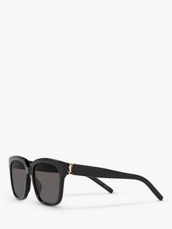 Yves Saint Laurent SL M40 Women's Square Sunglasses, Black/Grey - view 2, Black/Grey