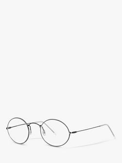 Giorgio Armani AR6115T Men's Oval Sunglasses, Black/Clear, Black/Clear