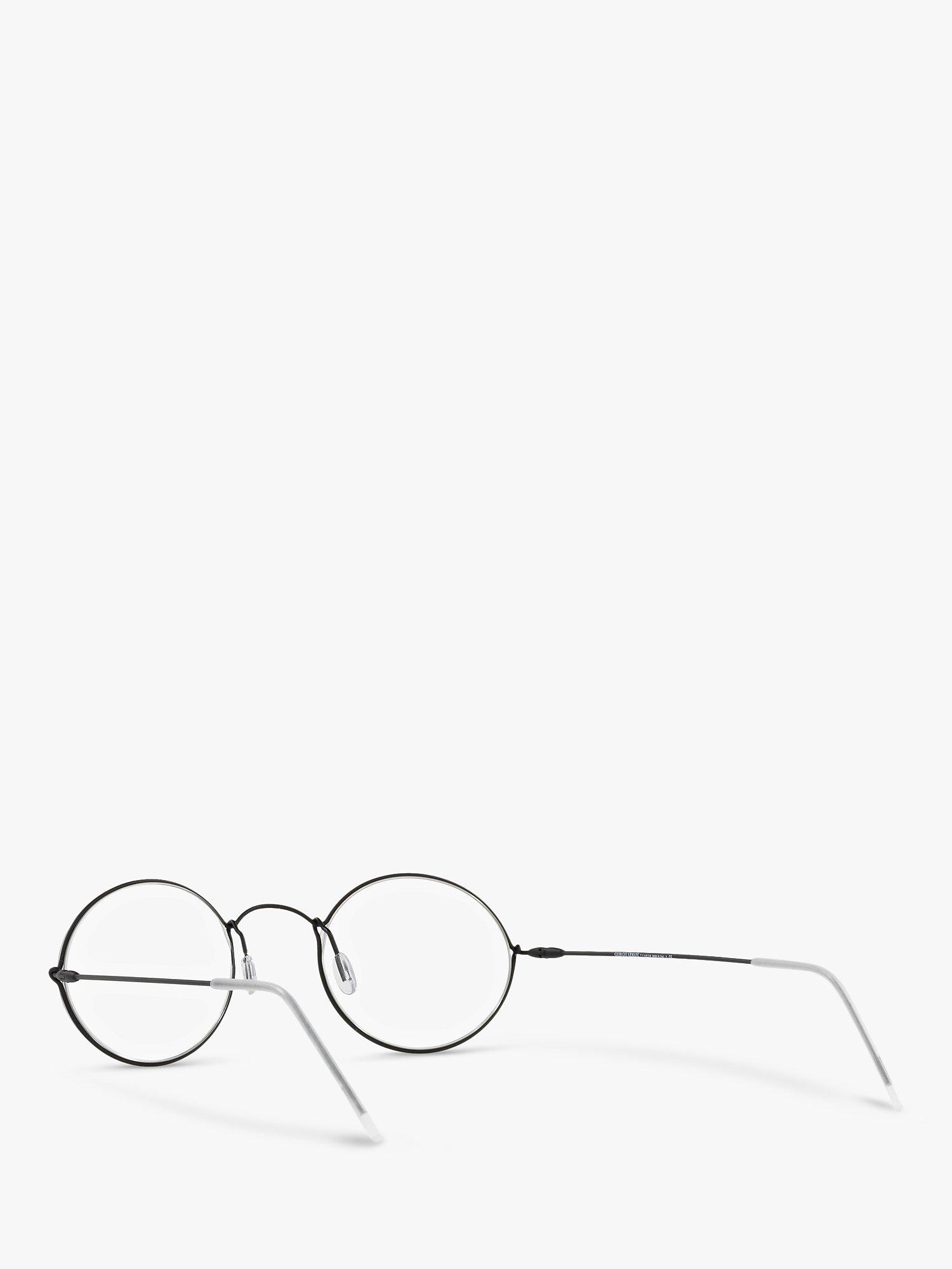 Product image 6 of 11, which shows Giorgio Armani AR6115T Men's Oval Sunglasses, Black/Clear