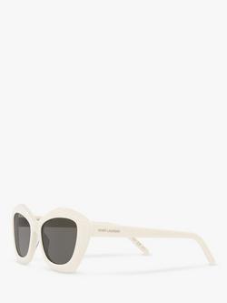 Yves Saint Laurent SL 423 Women's Cat's Eye Sunglasses - view 2, Ivory/Grey