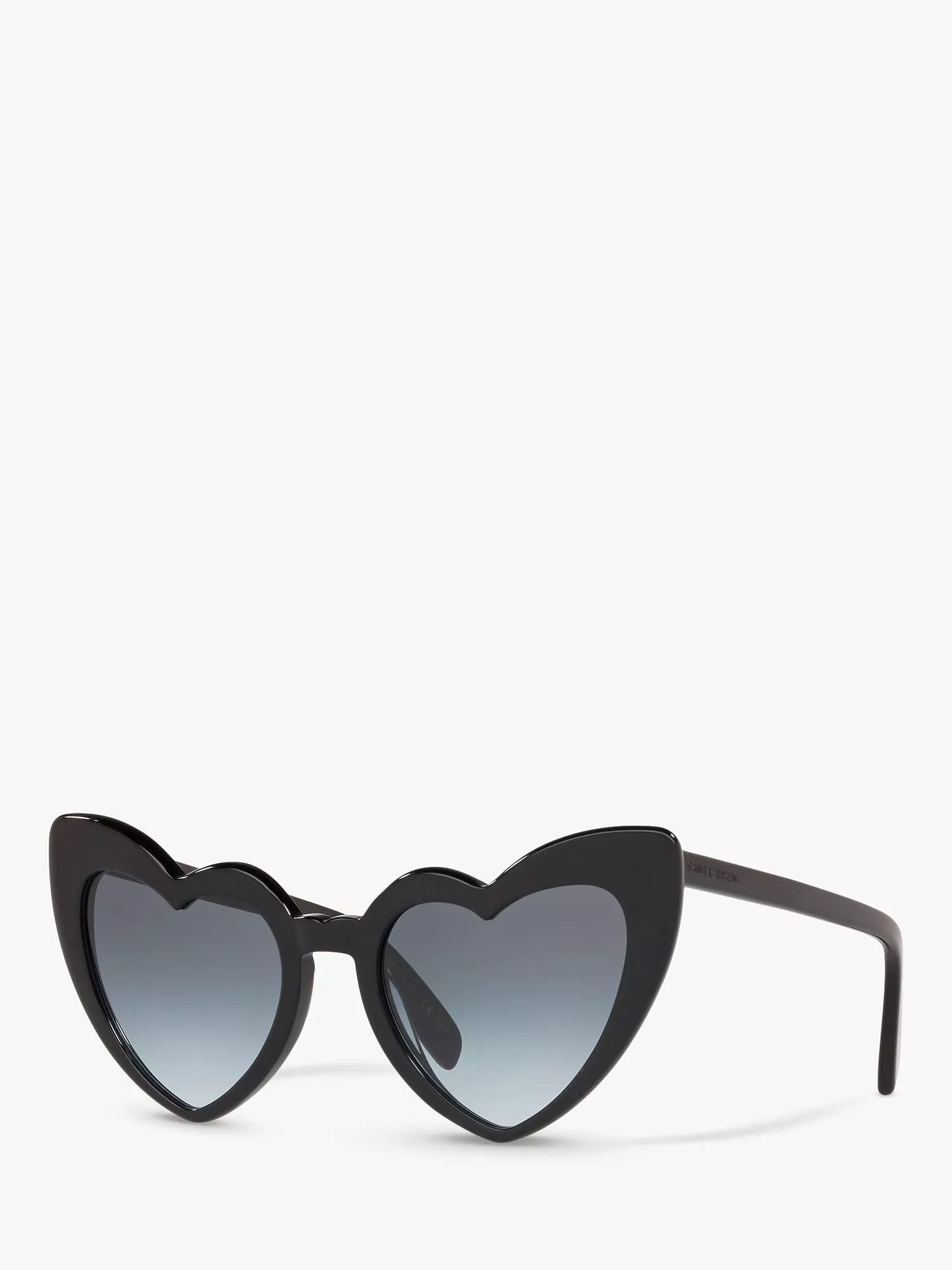 Yves Saint Laurent SL181 Women s Loulou Heart Shaped Sunglasses Black Grey Gradient