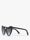 Yves Saint Laurent SL181 Women's Loulou Heart Shaped Sunglasses, Black/Grey Gradient