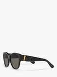 Yves Saint Laurent SL M3 55 Women's Oval Sunglasses, Black/Grey